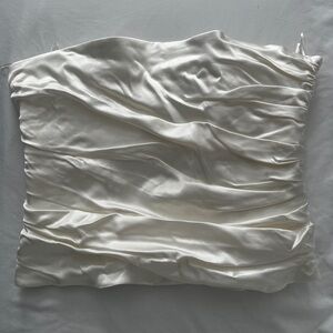 Zara Elegant Ivory Satin Top